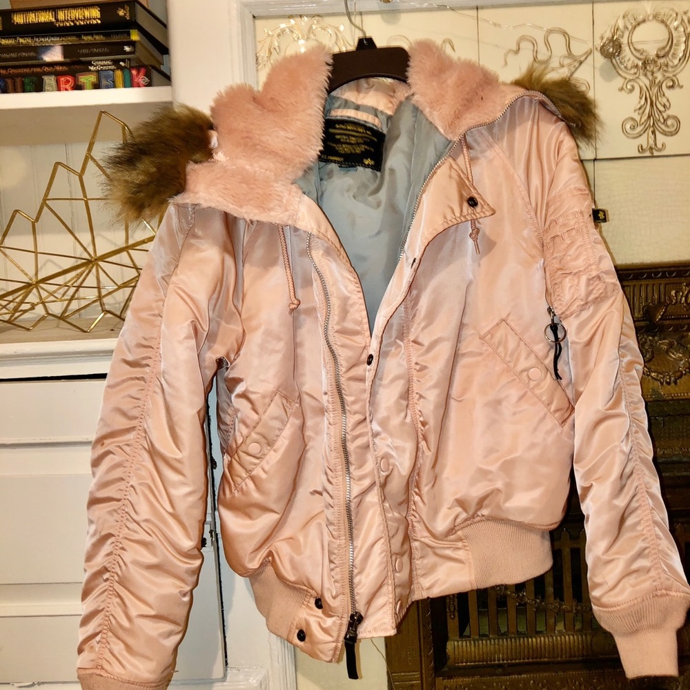 Men’s Dusty Rose Bomber Parka